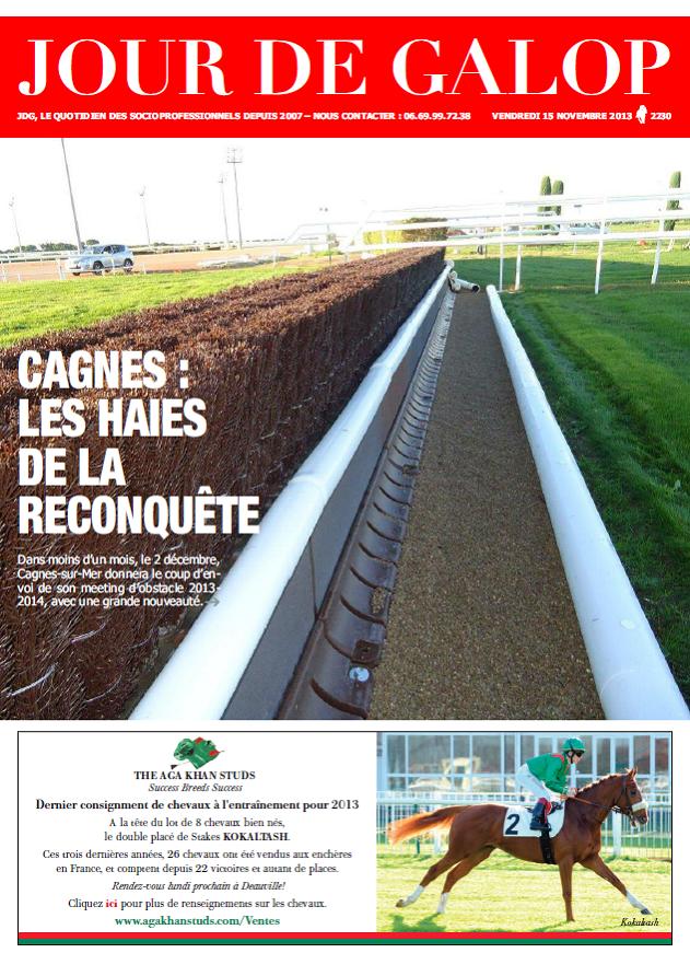 Duralock jumps on front cover of Jour de Galop
