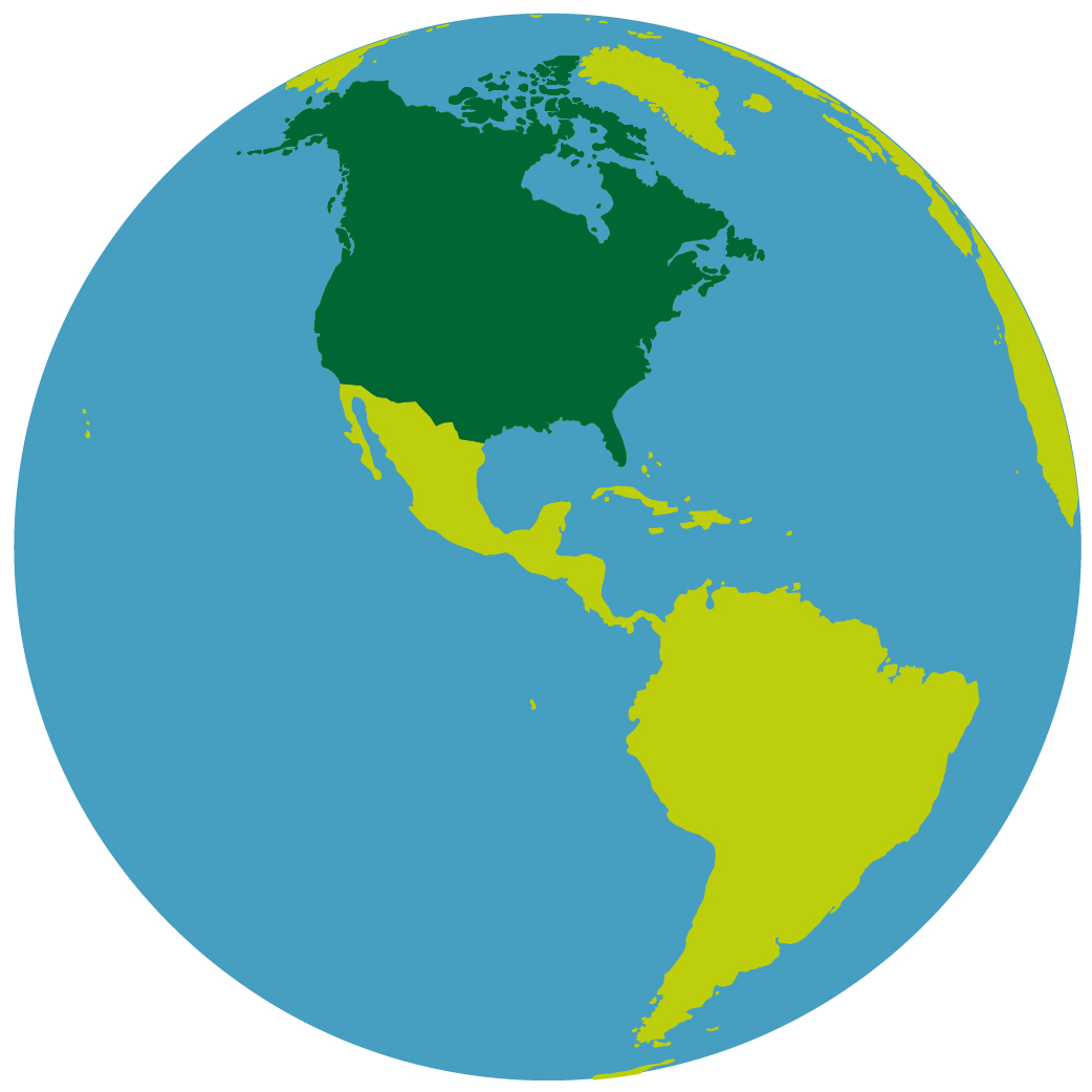 map showing America